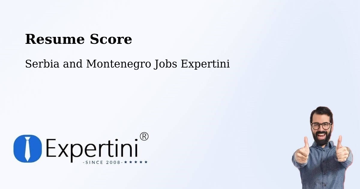 Resume Score & Job Description Match Tool – Red Deer - Serbia and Montenegro Jobs Expertini